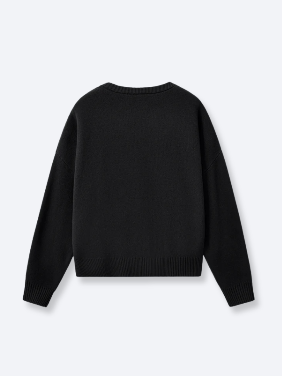 CURSIVE TEXT KNIT - BLACK