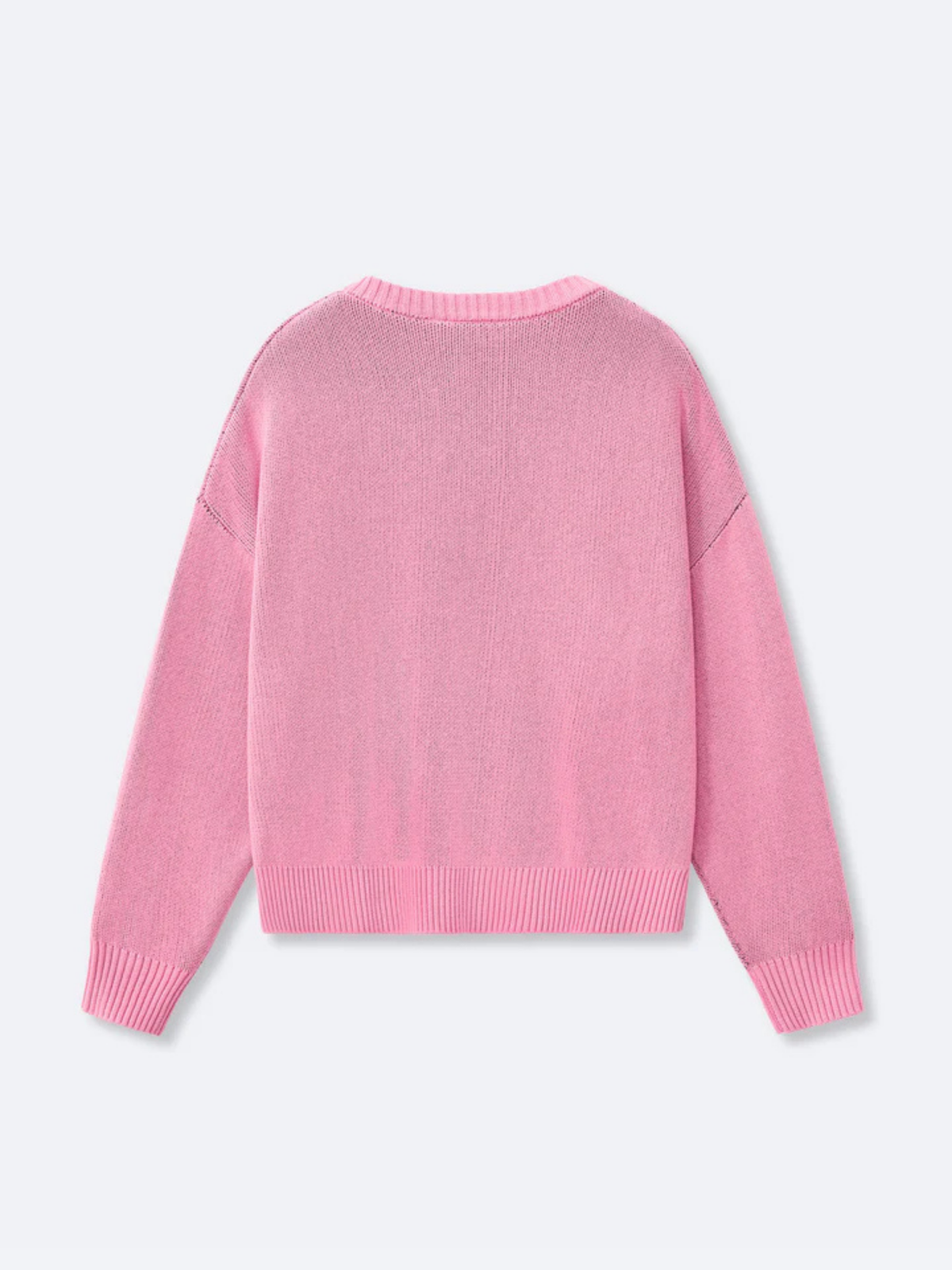 CURSIVE TEXT KNIT - HOT PINK