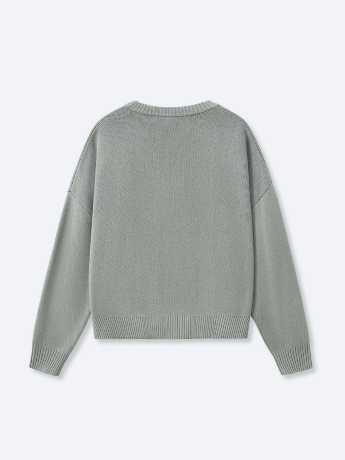 CURSIVE TEXT KNIT - MUTED SAGE