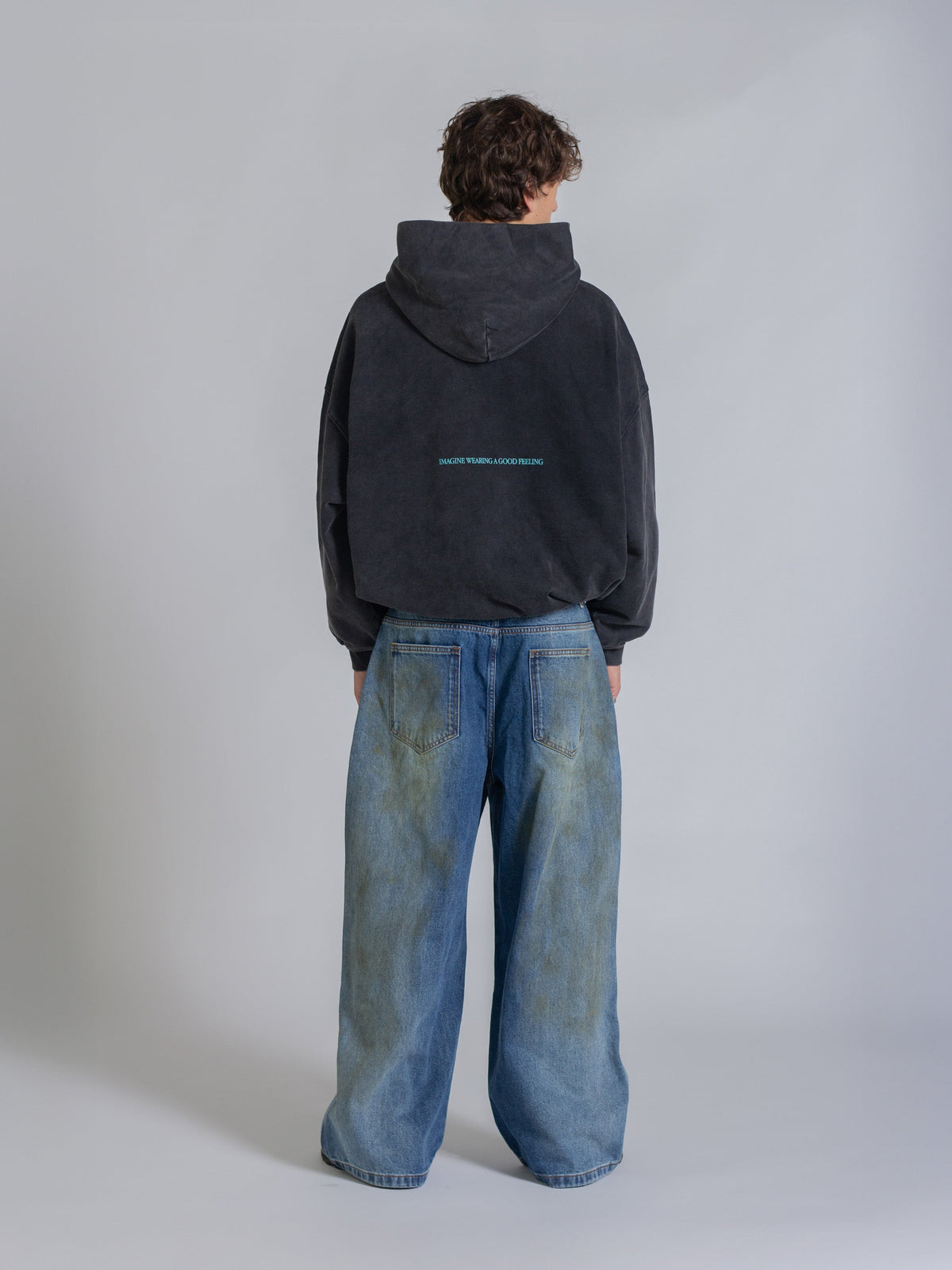 CANDY HEARTS HOODIE - VINTAGE BLACK