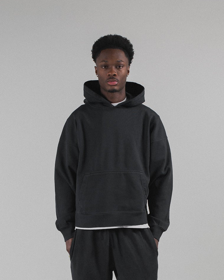 Cropped Hoodie - Vintage Black
