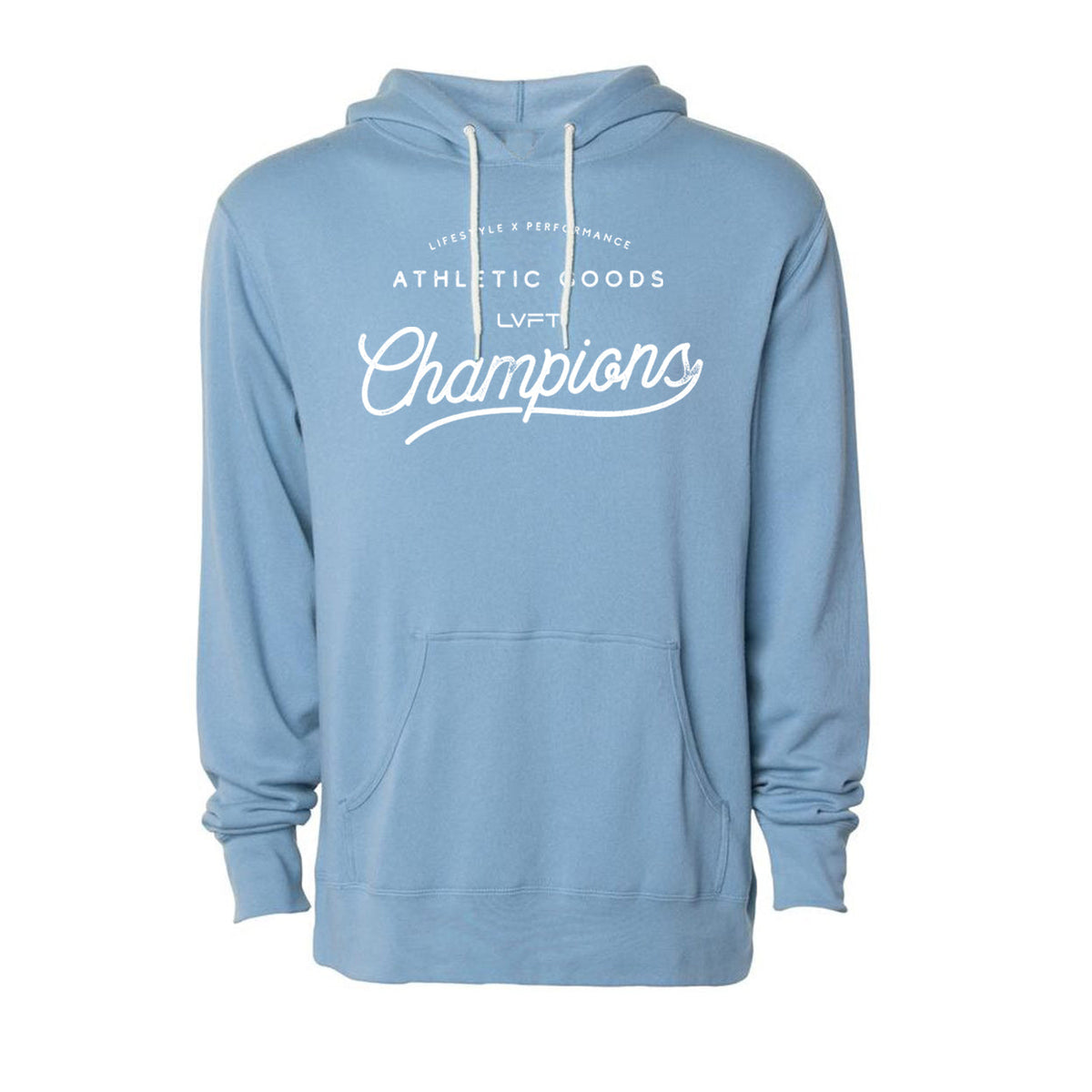Champion Script Hoodie - Misty Blue