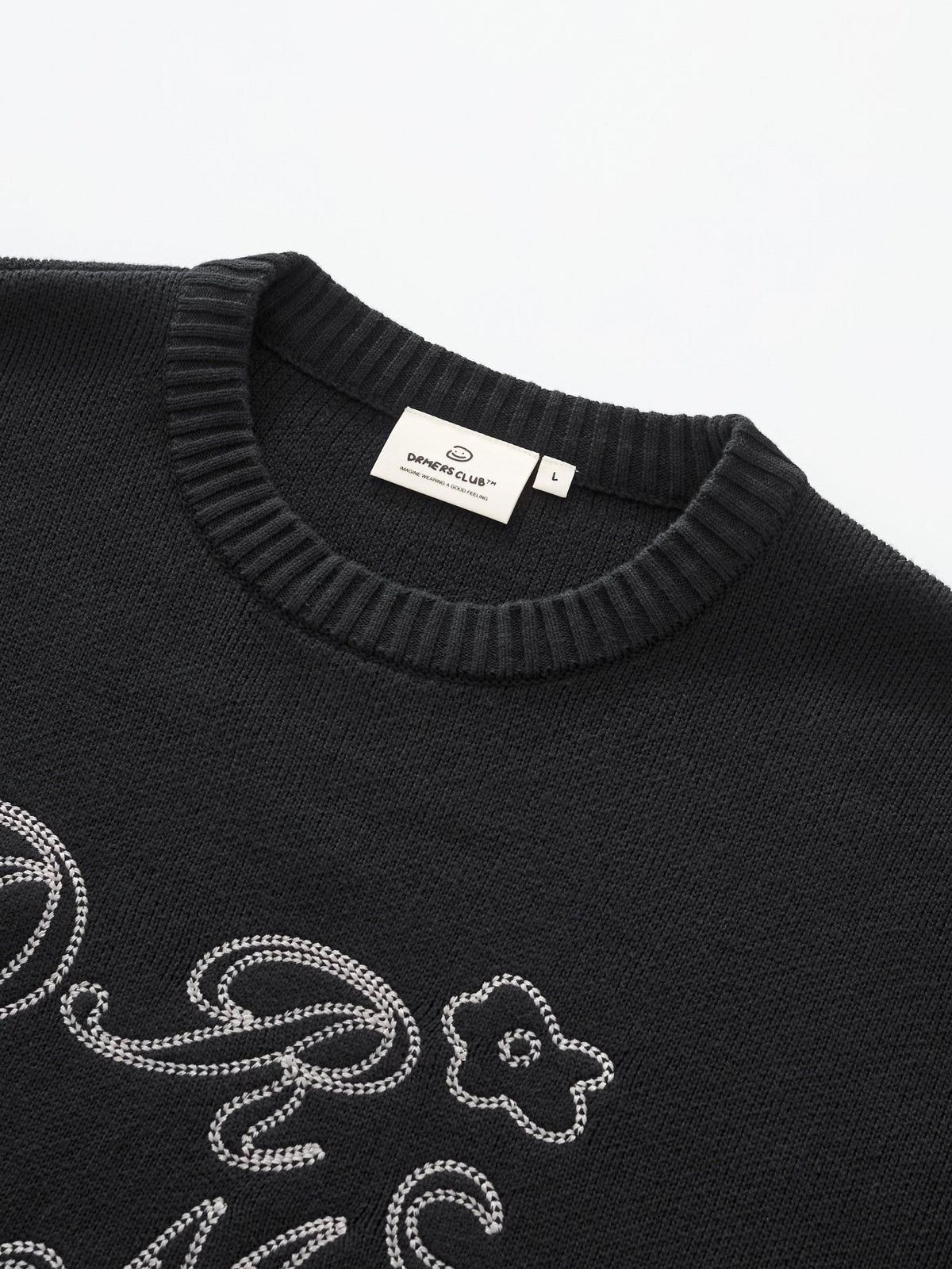 FLOWER KNIT - BLACK