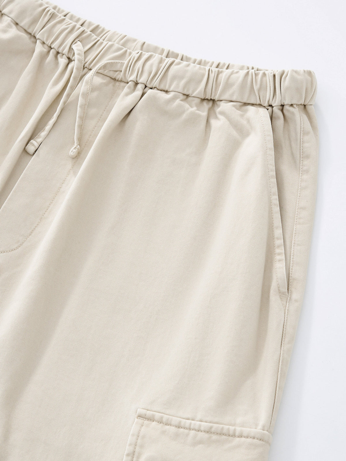 SMILEY LOGO PARACHUTE PANTS - LIGHT BEIGE