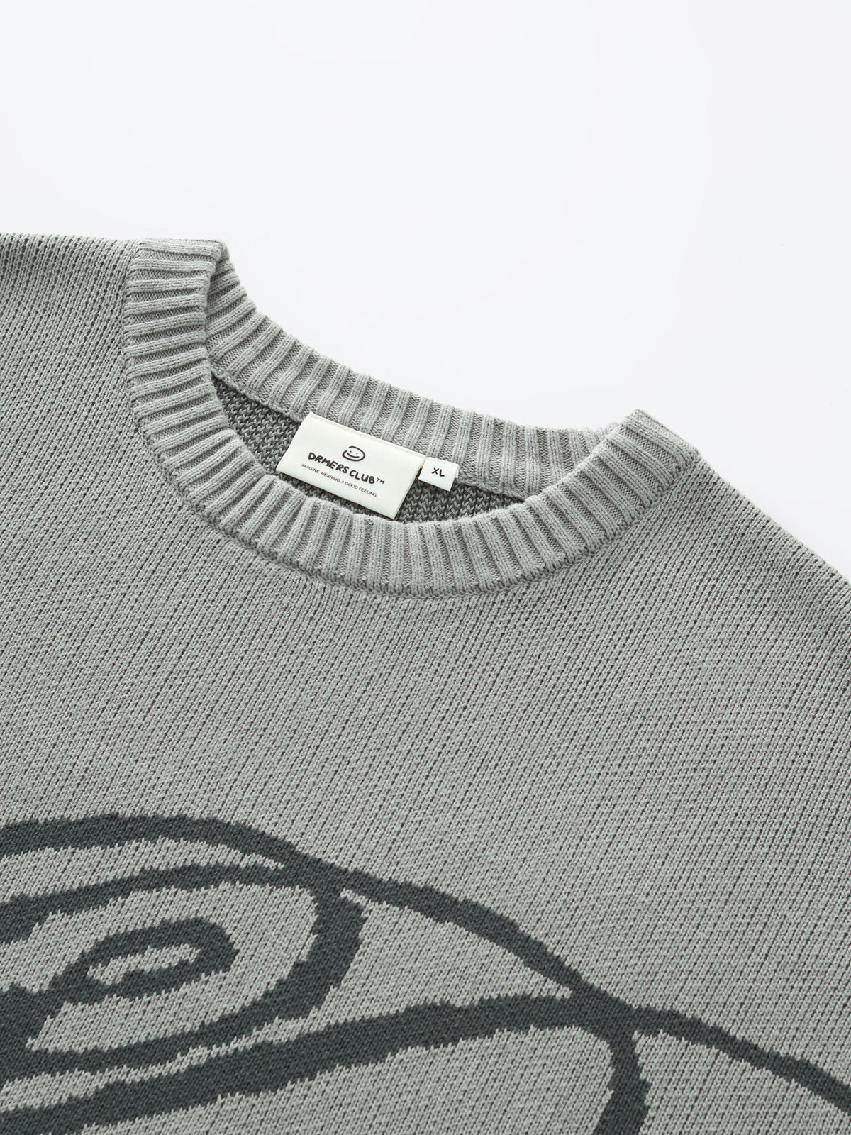 CURSIVE TEXT KNIT - MUTED SAGE