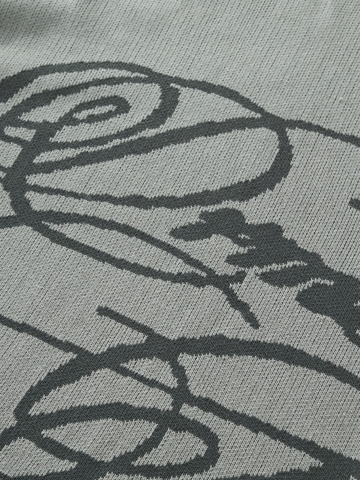 CURSIVE TEXT KNIT - MUTED SAGE