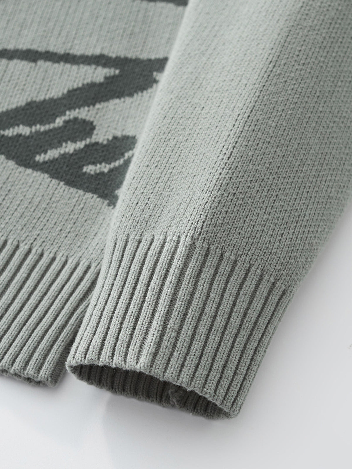 CURSIVE TEXT KNIT - MUTED SAGE