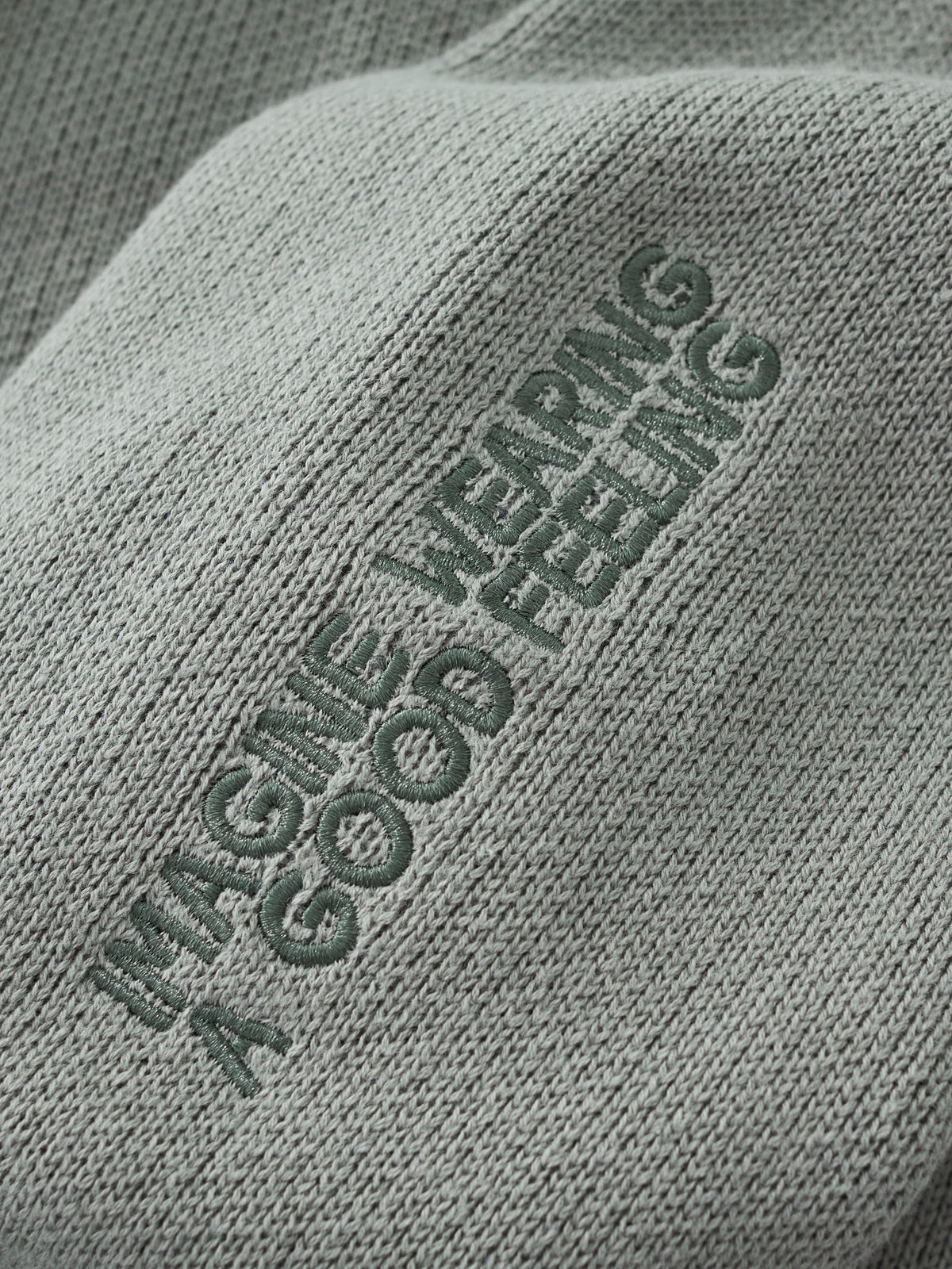 CURSIVE TEXT KNIT - MUTED SAGE