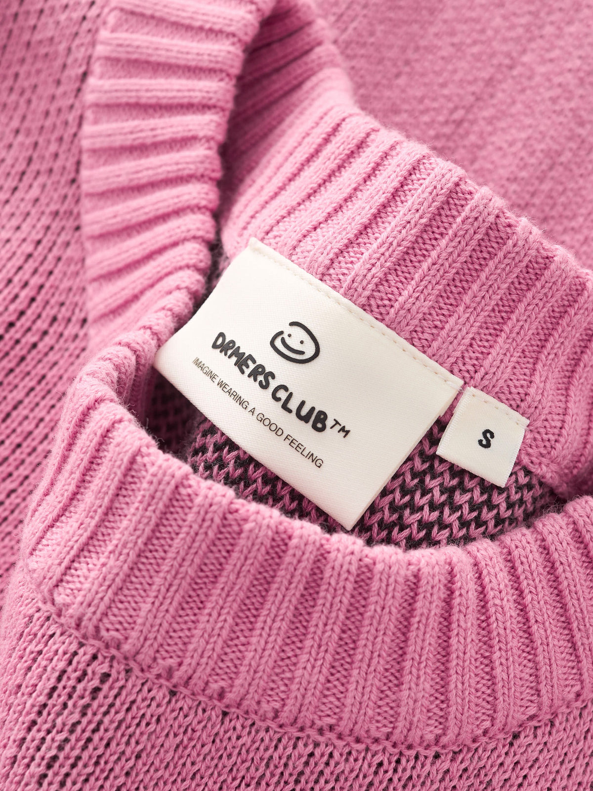 CURSIVE TEXT KNIT - HOT PINK