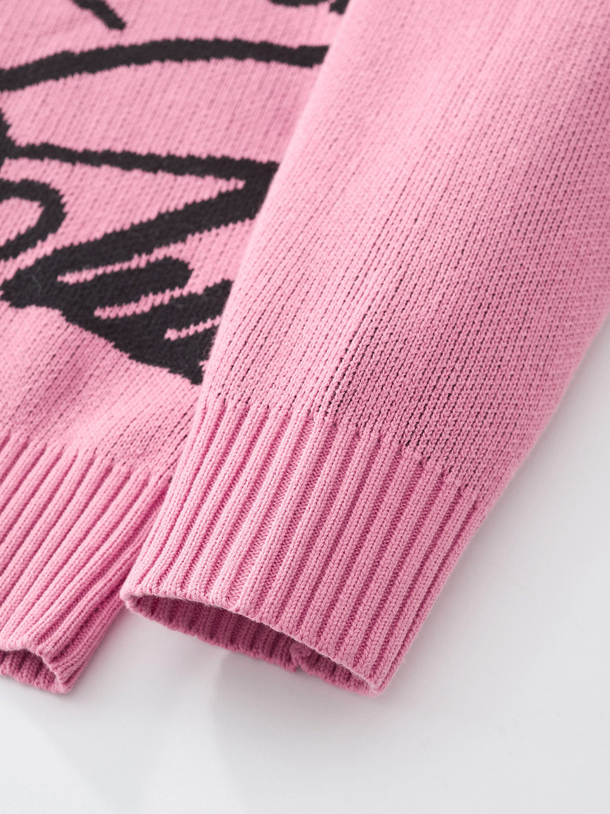 CURSIVE TEXT KNIT - HOT PINK