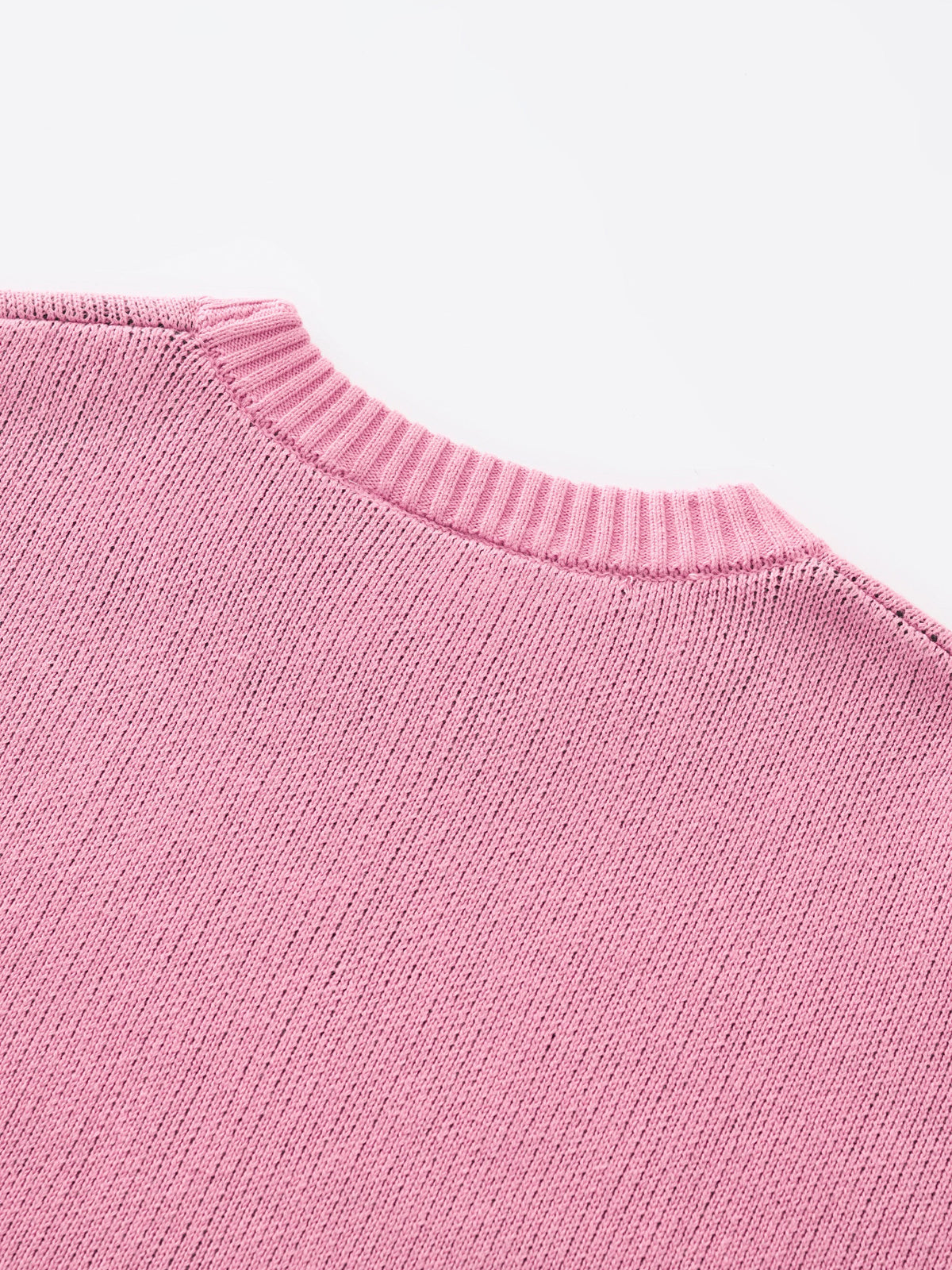 CURSIVE TEXT KNIT - HOT PINK