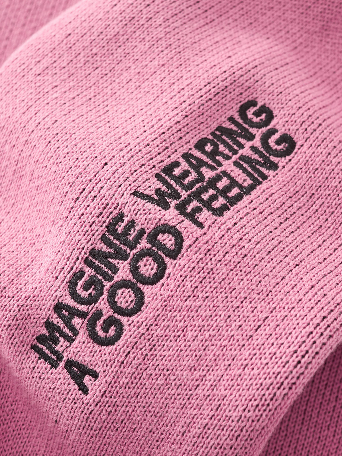 CURSIVE TEXT KNIT - HOT PINK