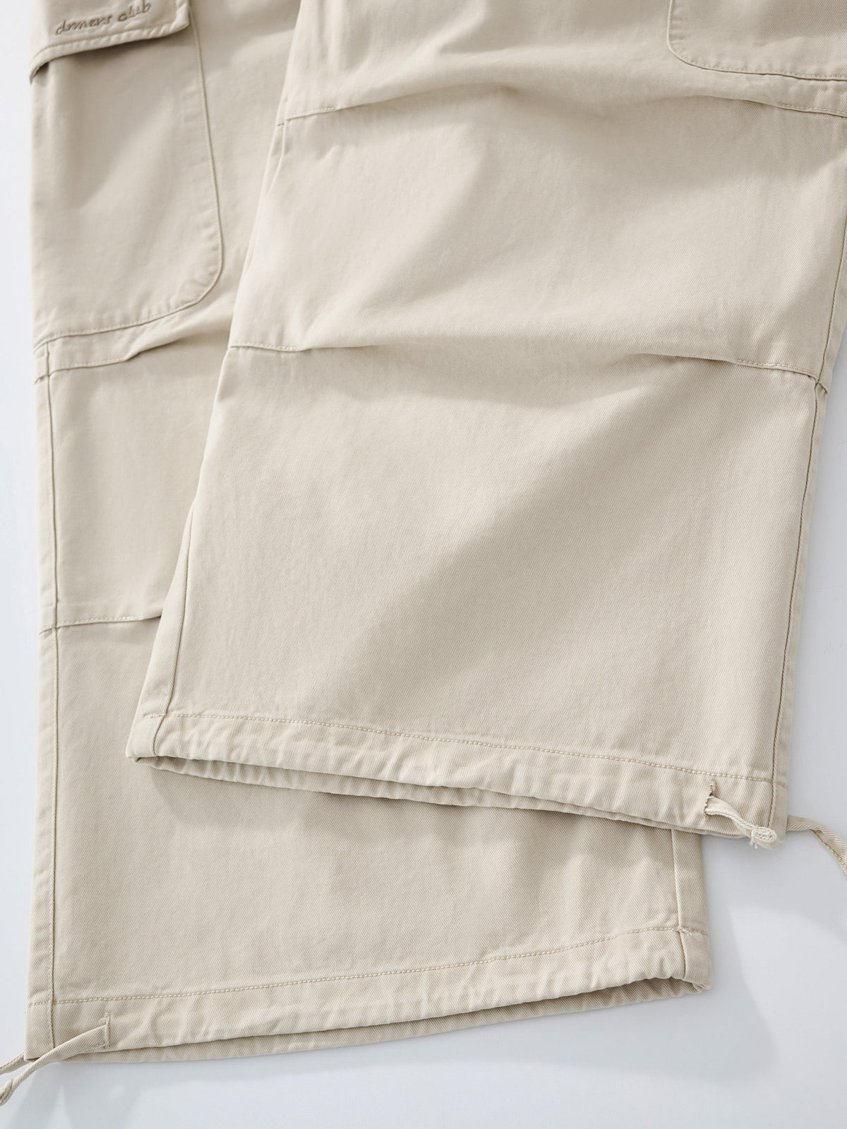 SMILEY LOGO PARACHUTE PANTS - LIGHT BEIGE