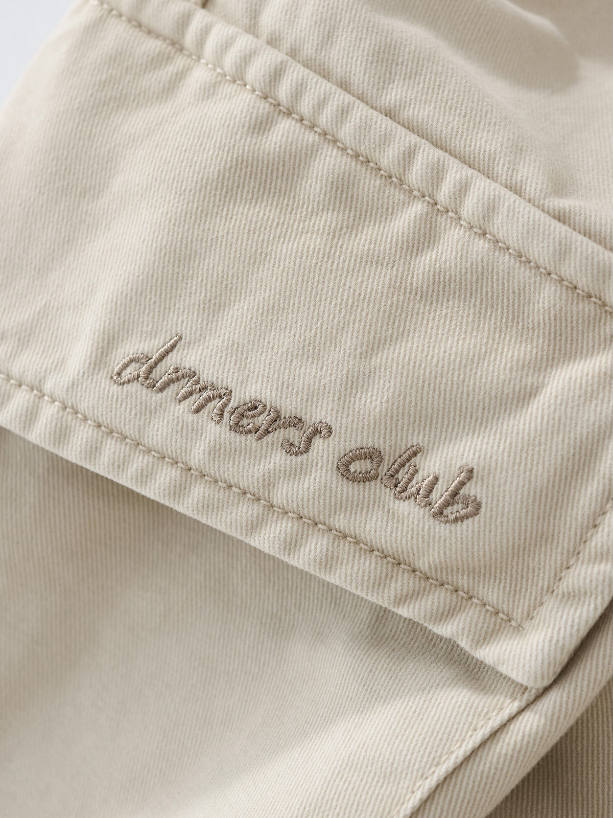 SMILEY LOGO PARACHUTE PANTS - LIGHT BEIGE