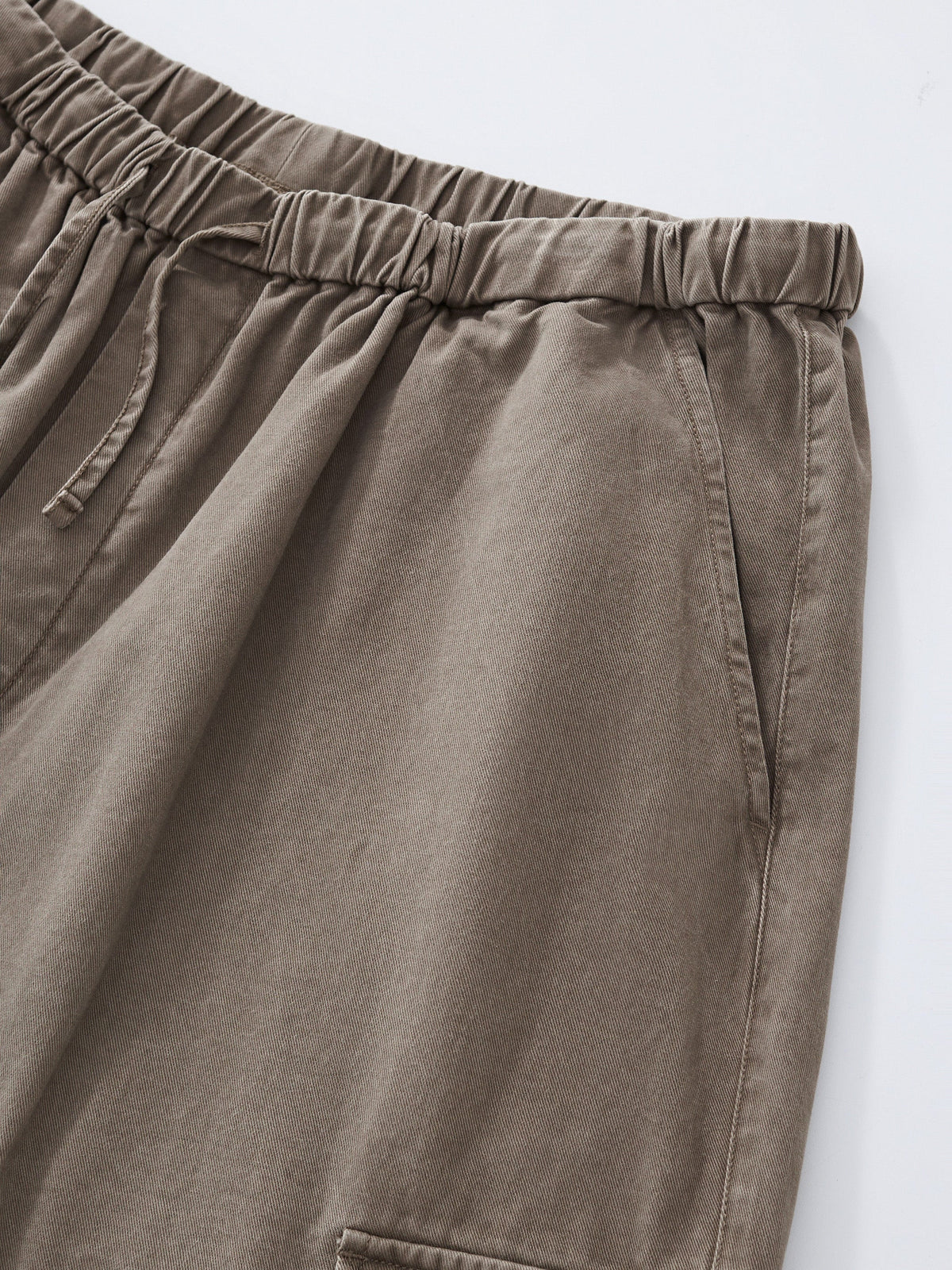 SMILEY LOGO PARACHUTE PANTS - TAUPE