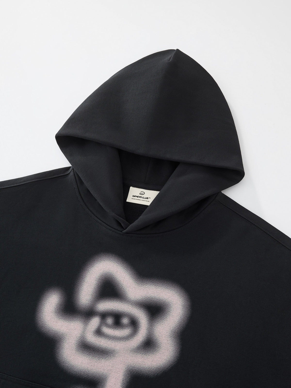 GRAFFITI FLOWER HOODIE - BLACK