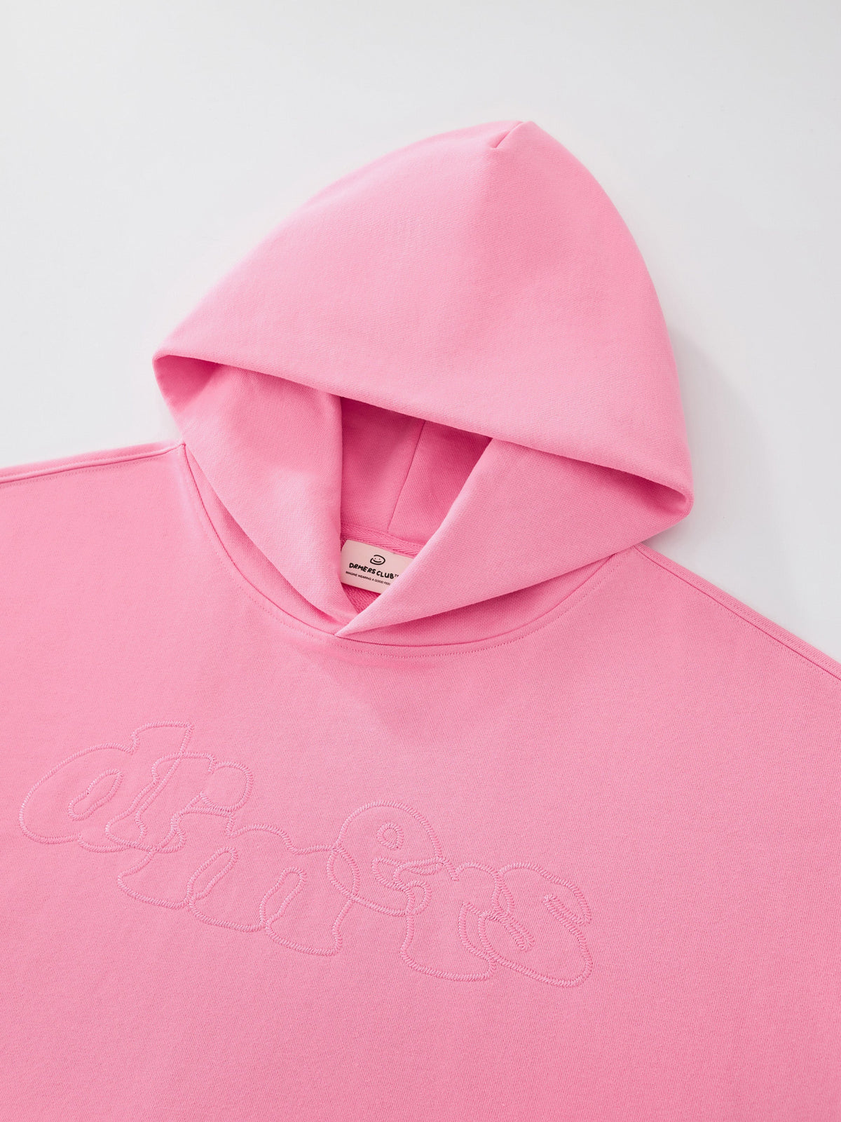 DOODLE TEXT HOODIE - PINK