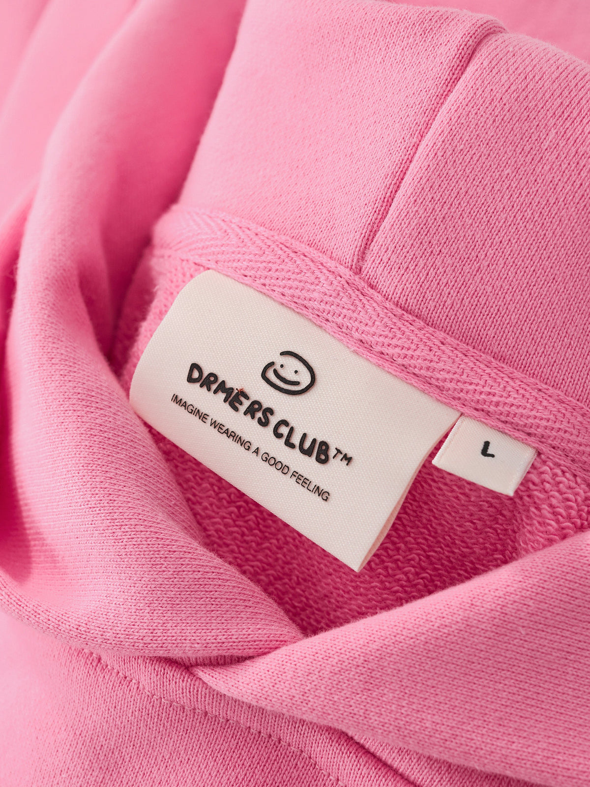 DOODLE TEXT HOODIE - PINK