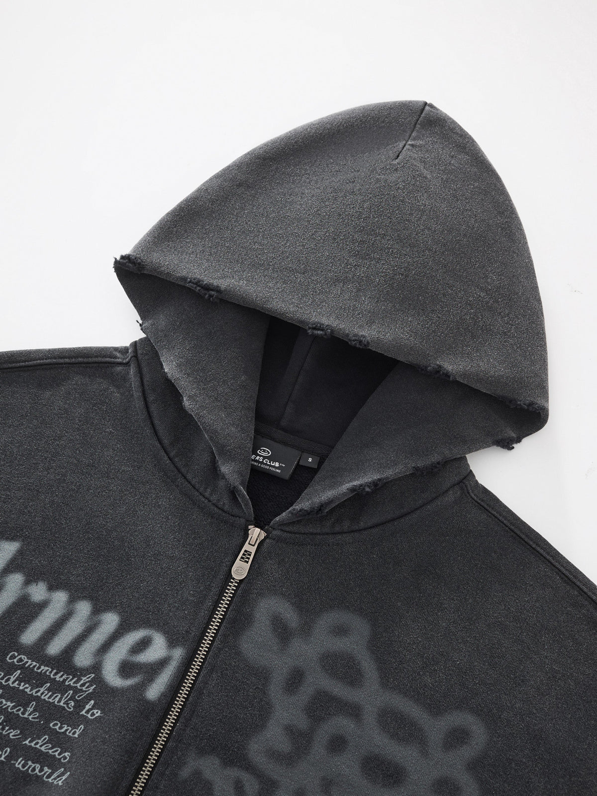 PARALLEL ZIP UP - WASHED BLACK