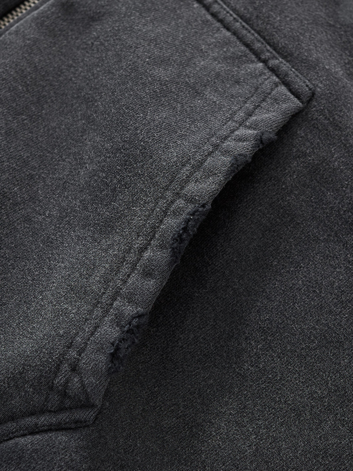 PARALLEL ZIP UP - WASHED BLACK