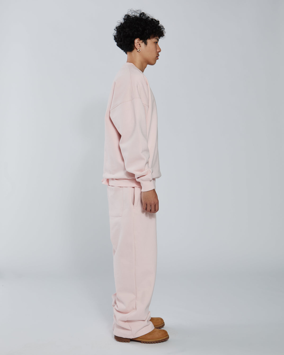 Drop Shoulder Crewneck - Blush