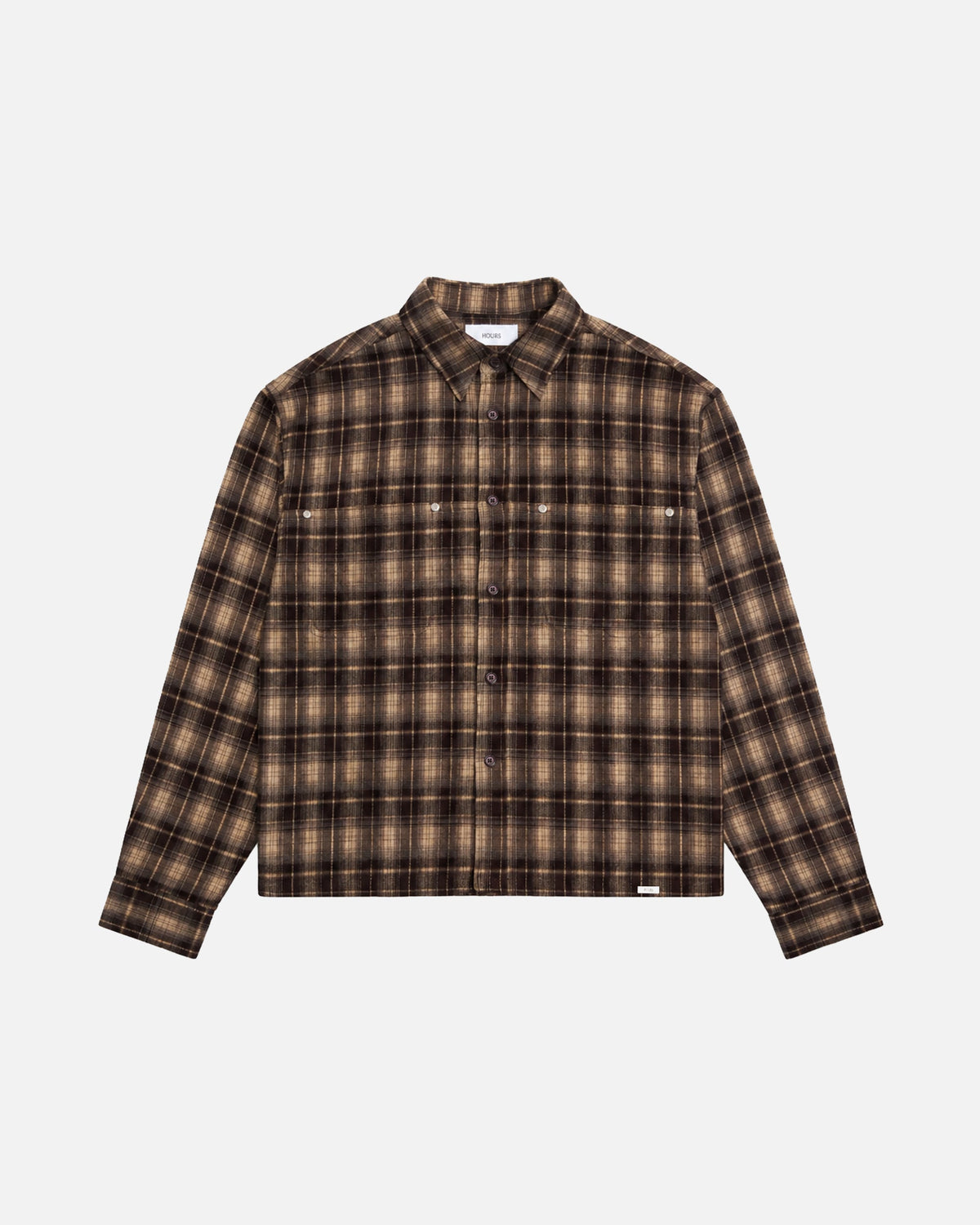 Cropped Flannel - Brown