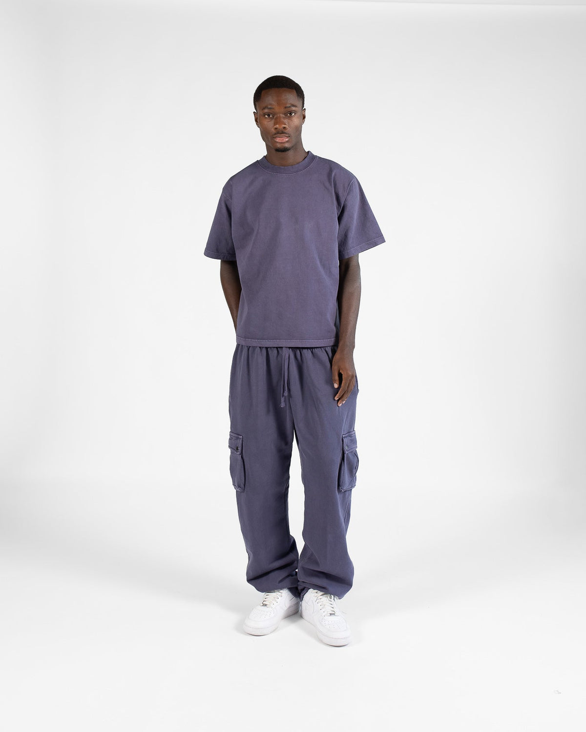 Baggy Cargo Sweatpants - Vintage Midnight