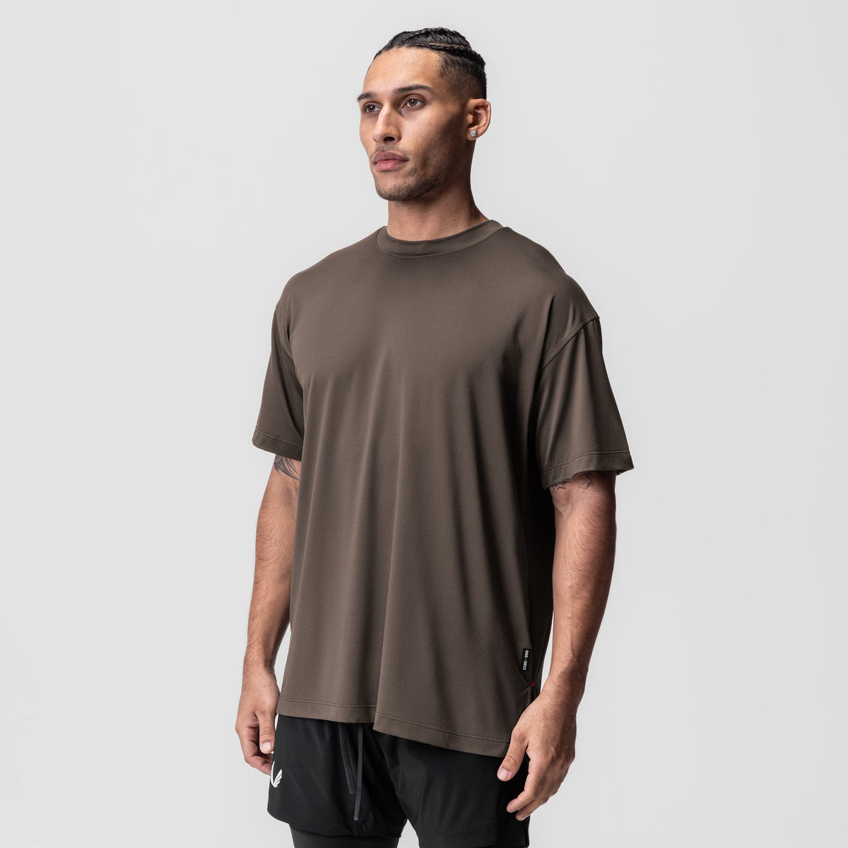 0822. AeroSilver® Oversized Tee - Deep Taupe