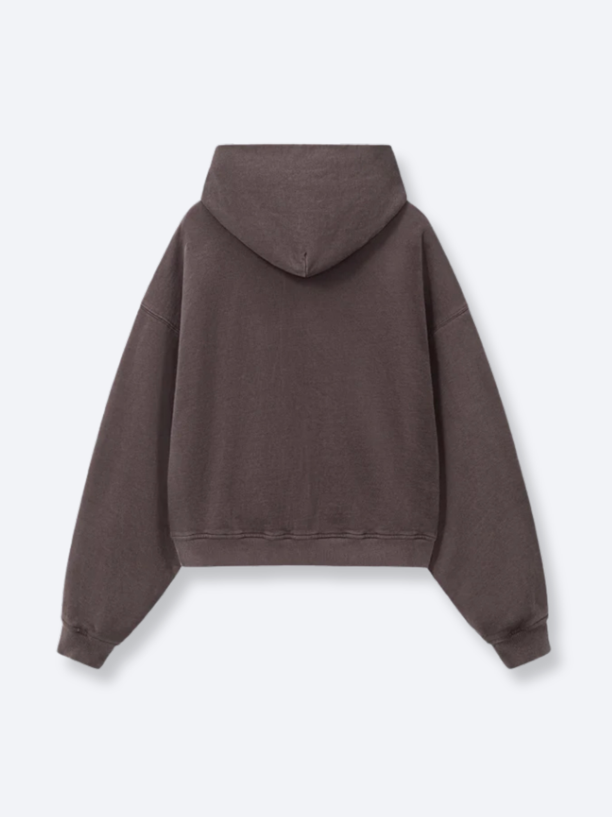 DISTRESSED LOGO ZIP UP - BROWN