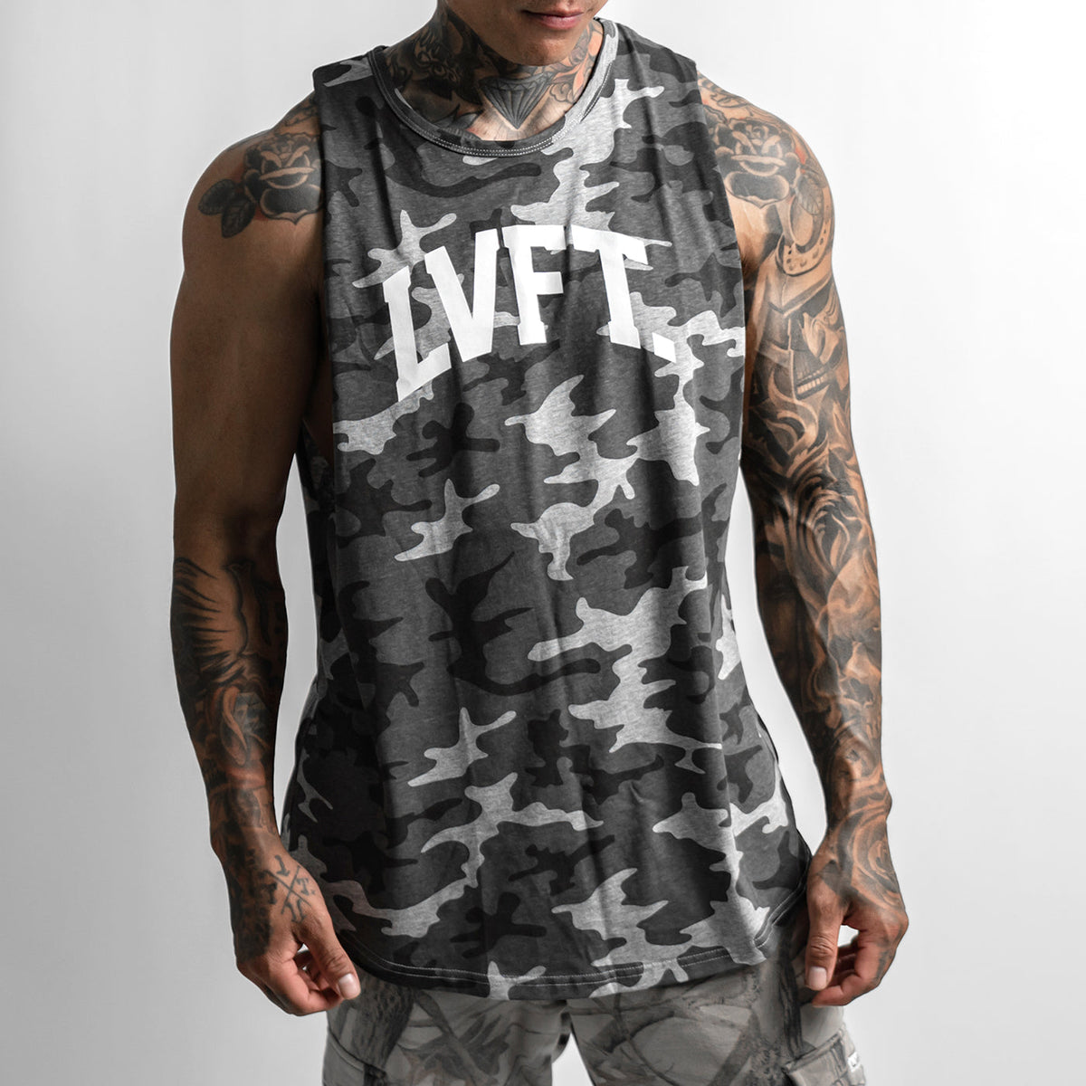 Varsity Camo Raw Cutoff - Black Camo