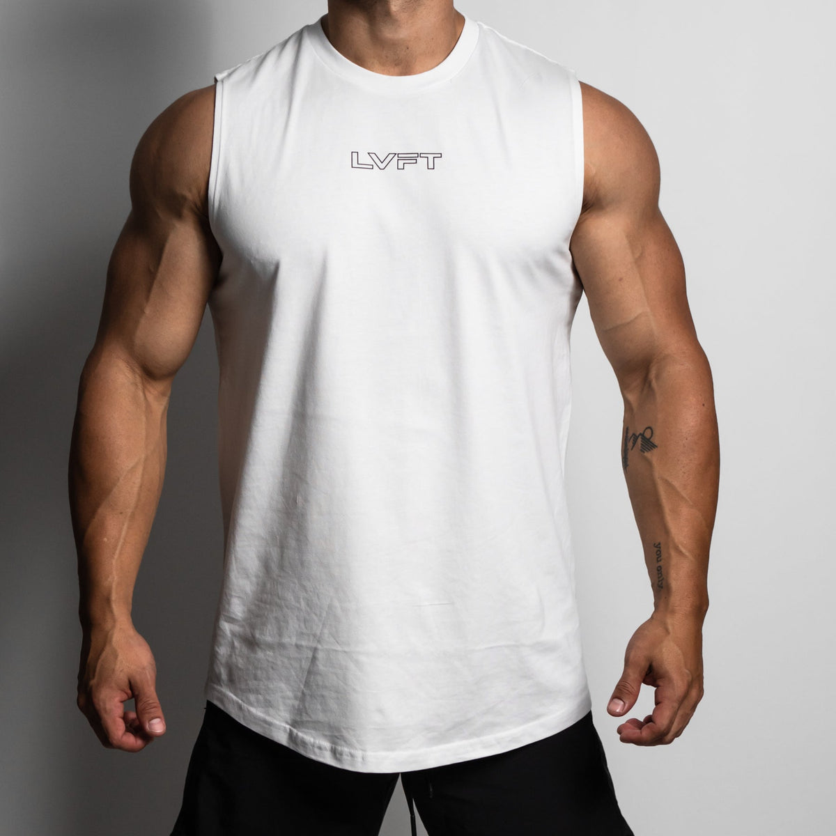 Slate Scallop Tank - White