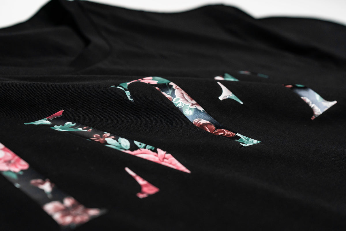 Echo Noir Scallop Tee - Black