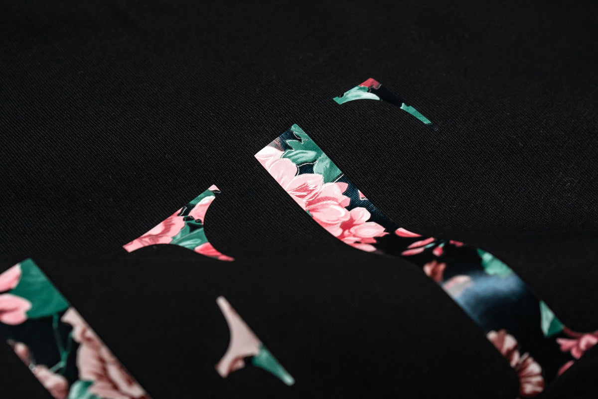Echo Noir Scallop Tee - Black