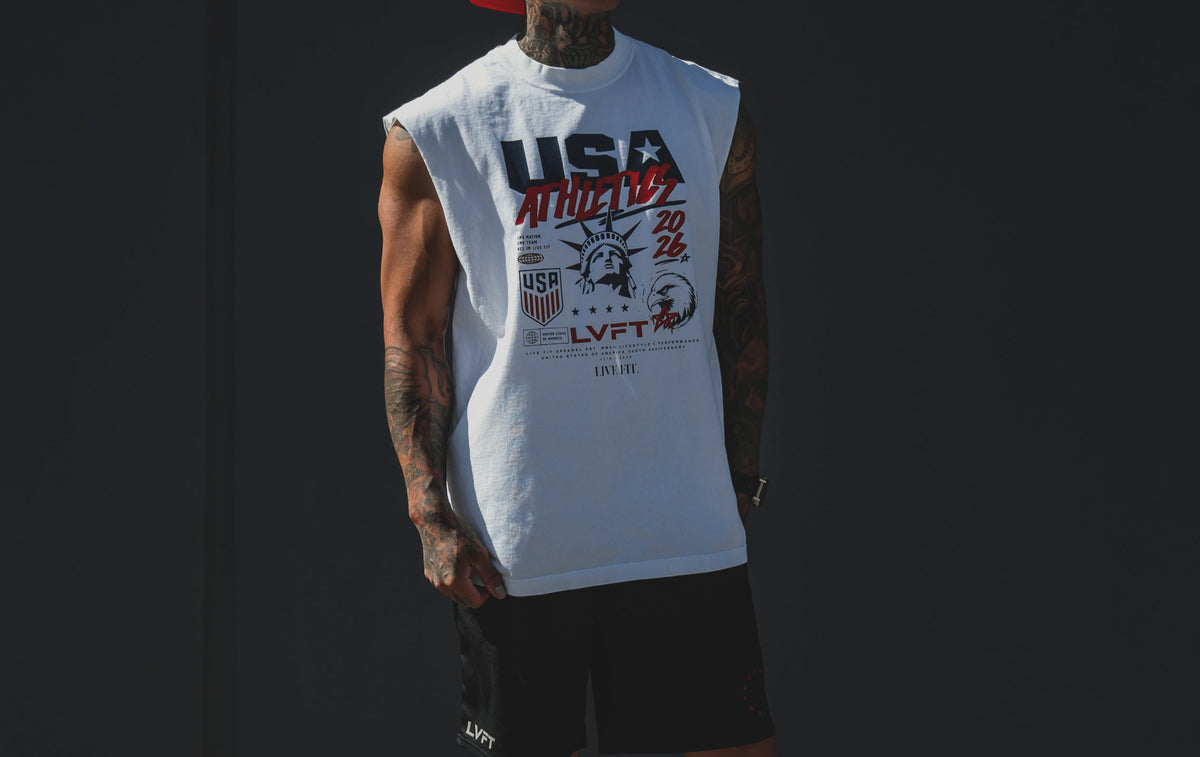 USA Anniversary Muscle Tank - White