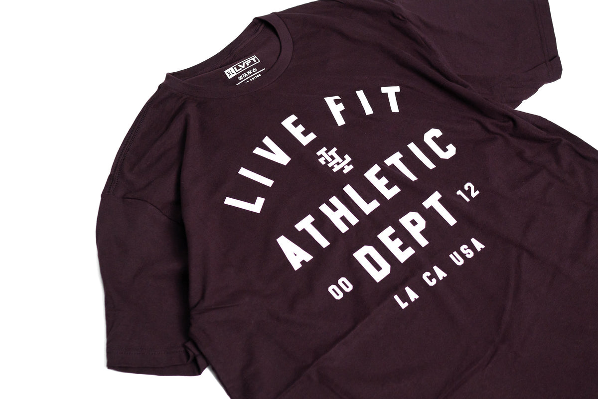 Athletic Department Tee - Oxblood