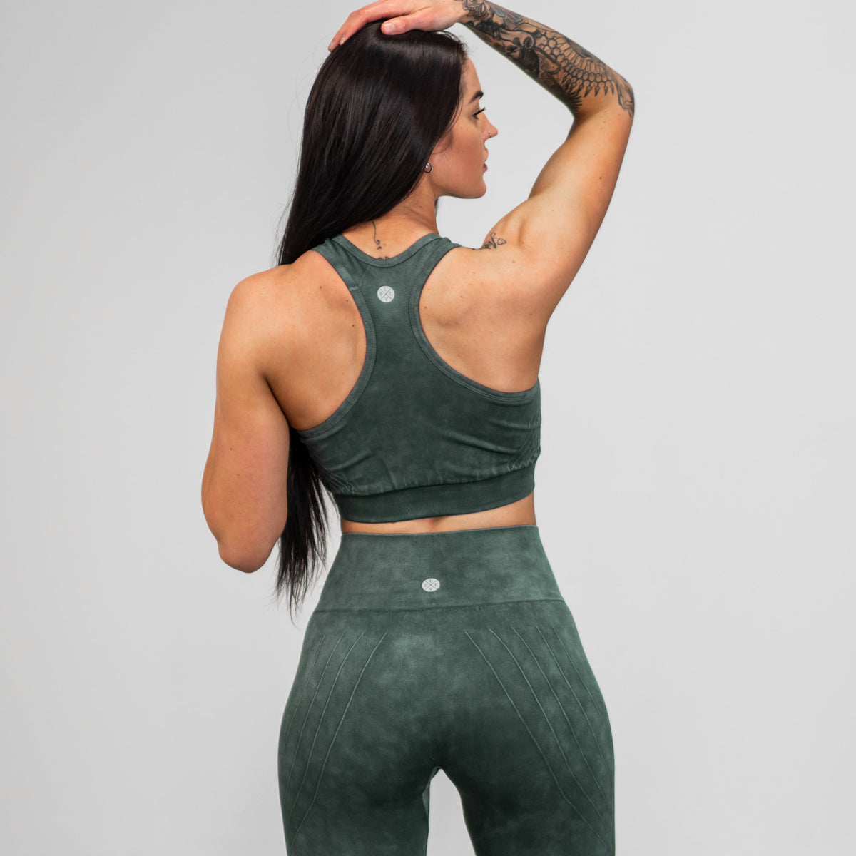 Vintage Wash Sports Bra-  Jade