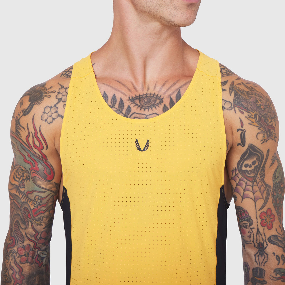 0949. Laser-Vent™ Singlet Tank - Amber/Black