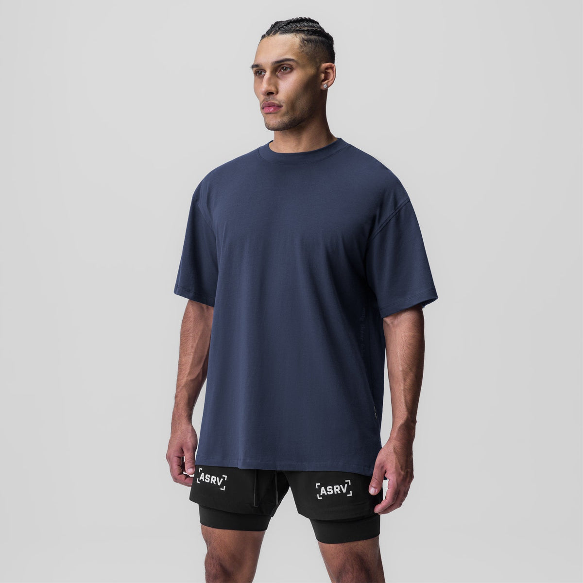 0824. Supima® Oversized Tee - Navy