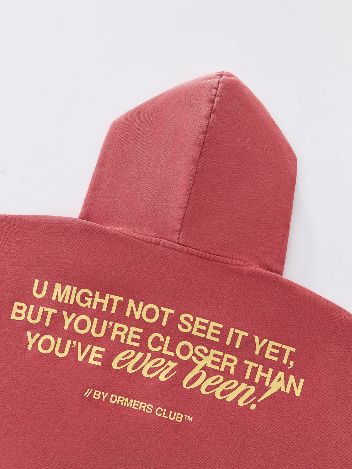 CLOSER THAN YOU THINK HOODIE - WASHED RED