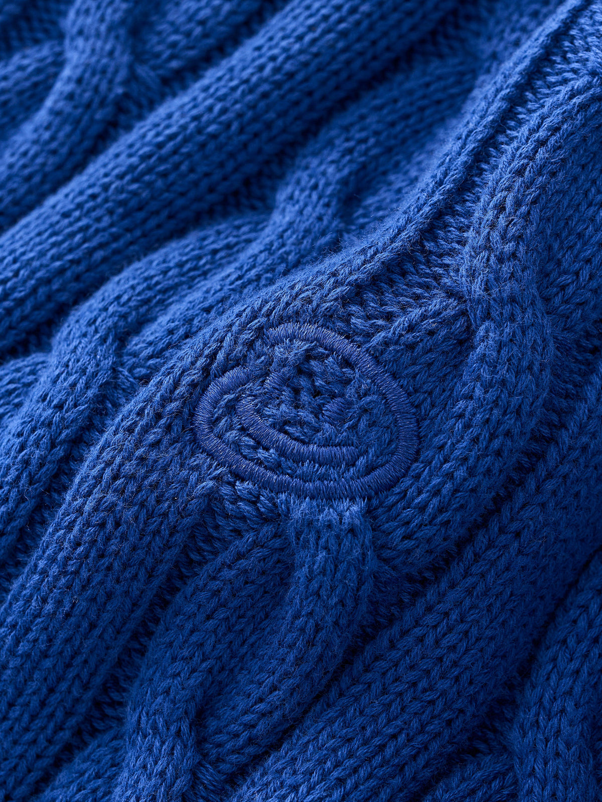 CABLE KNIT SWEATER - COBALT