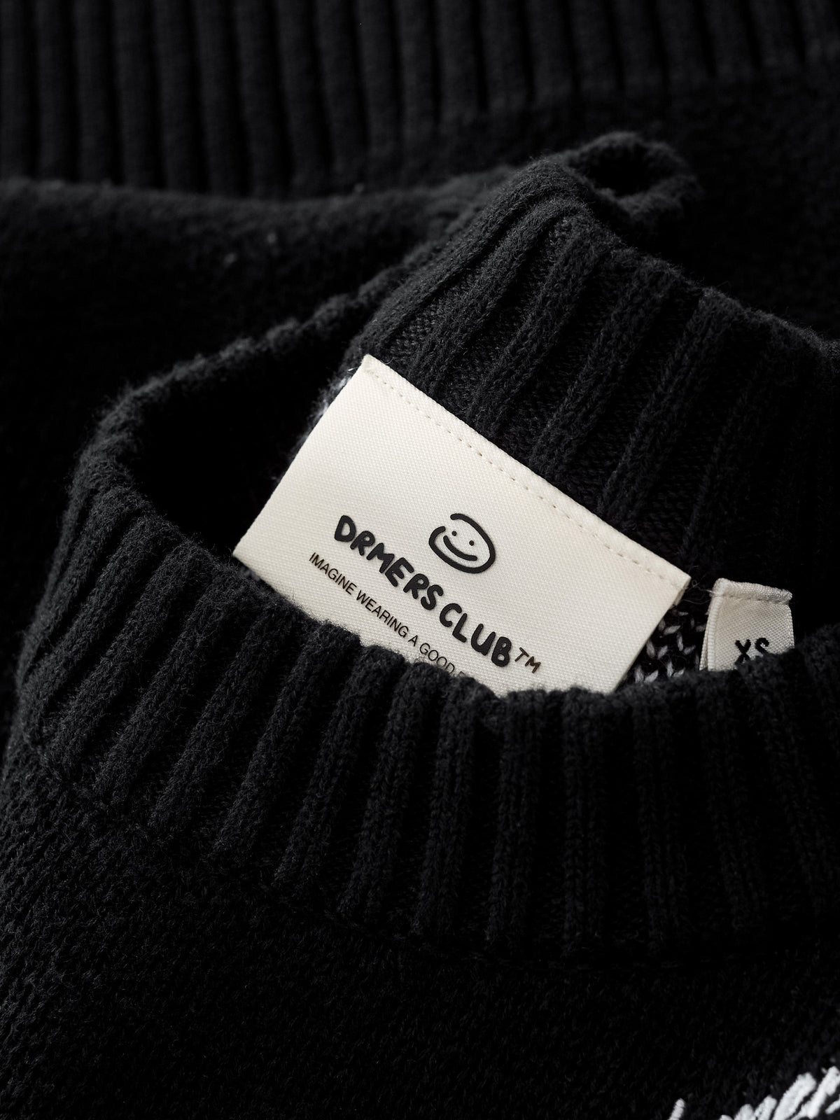 TRIPLE SMILEY KNIT - BLACK