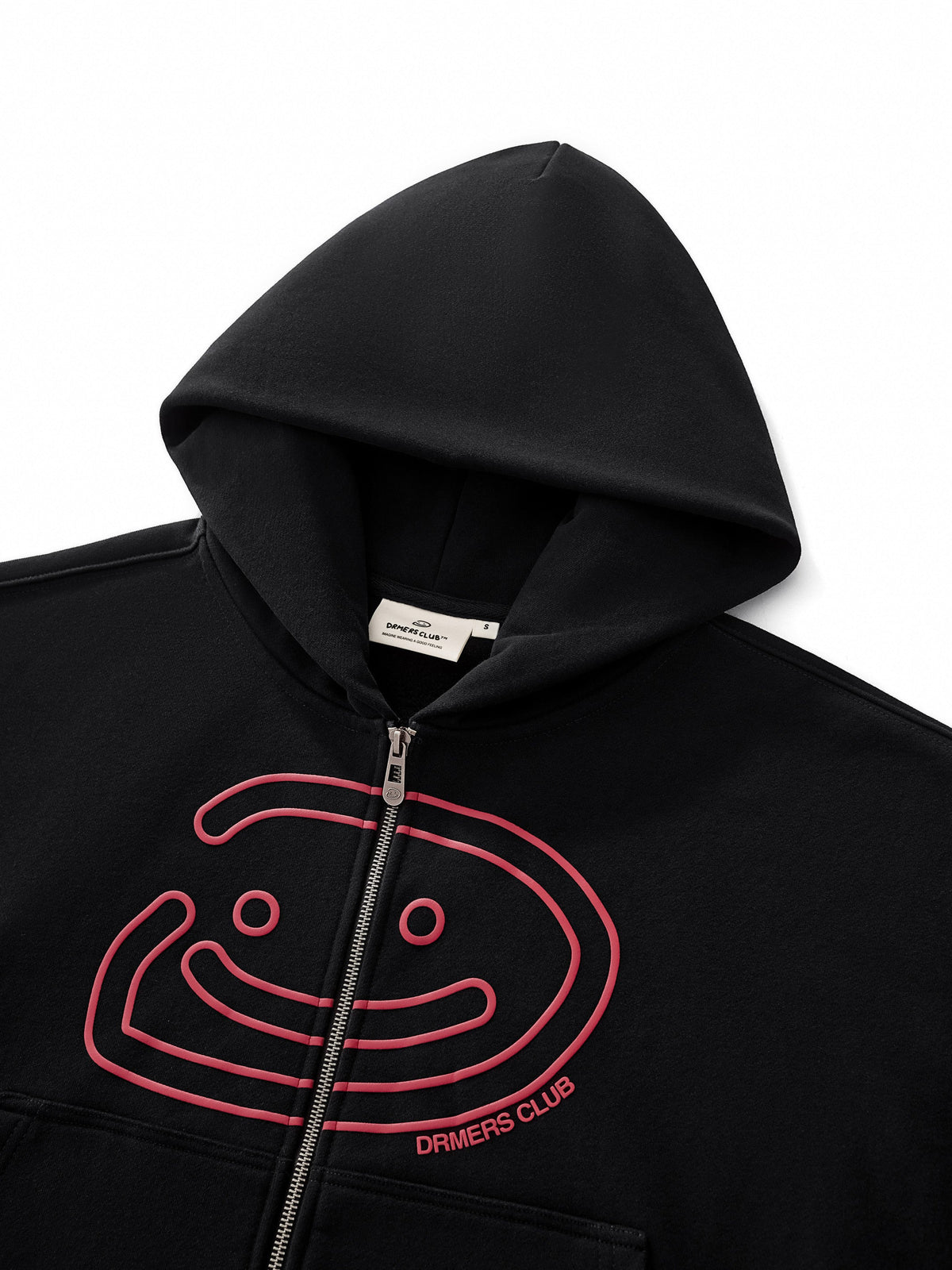SMILEY BOXY DOUBLE ZIP - BLACK
