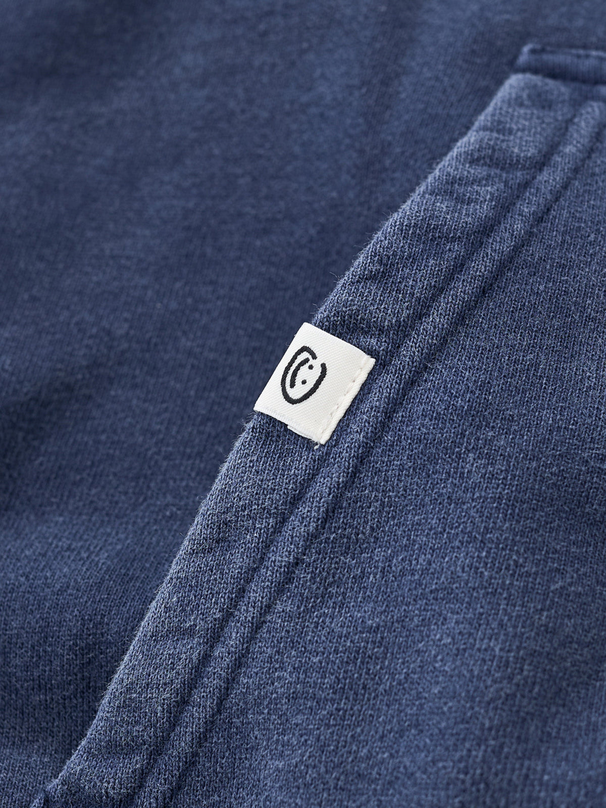 DISTRESSED LOGO ZIP UP - NAVY