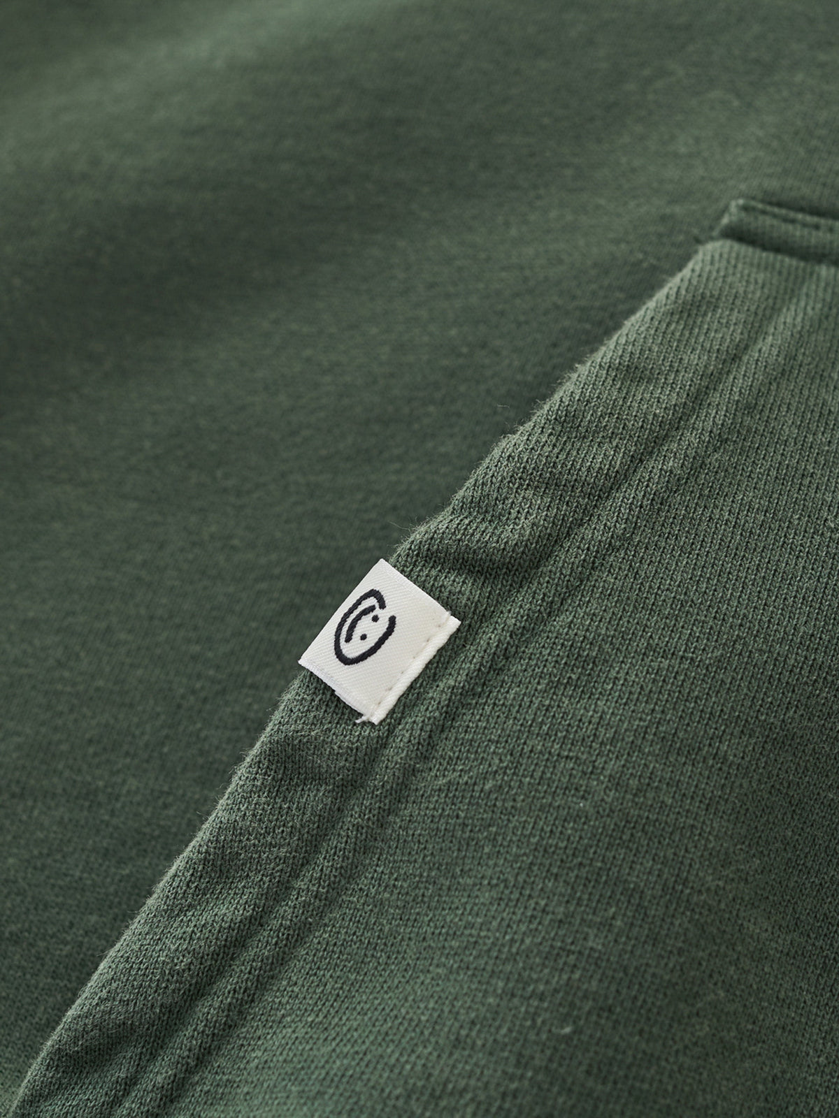 DISTRESSED LOGO ZIP UP - FADED PINE