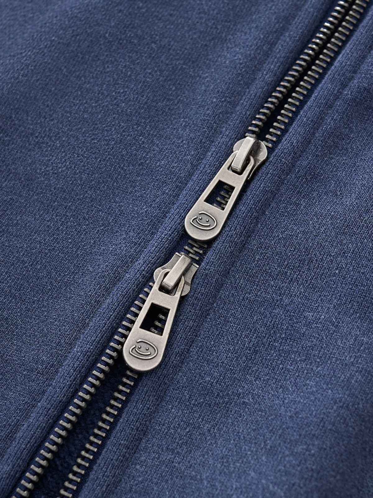 DISTRESSED LOGO ZIP UP - NAVY
