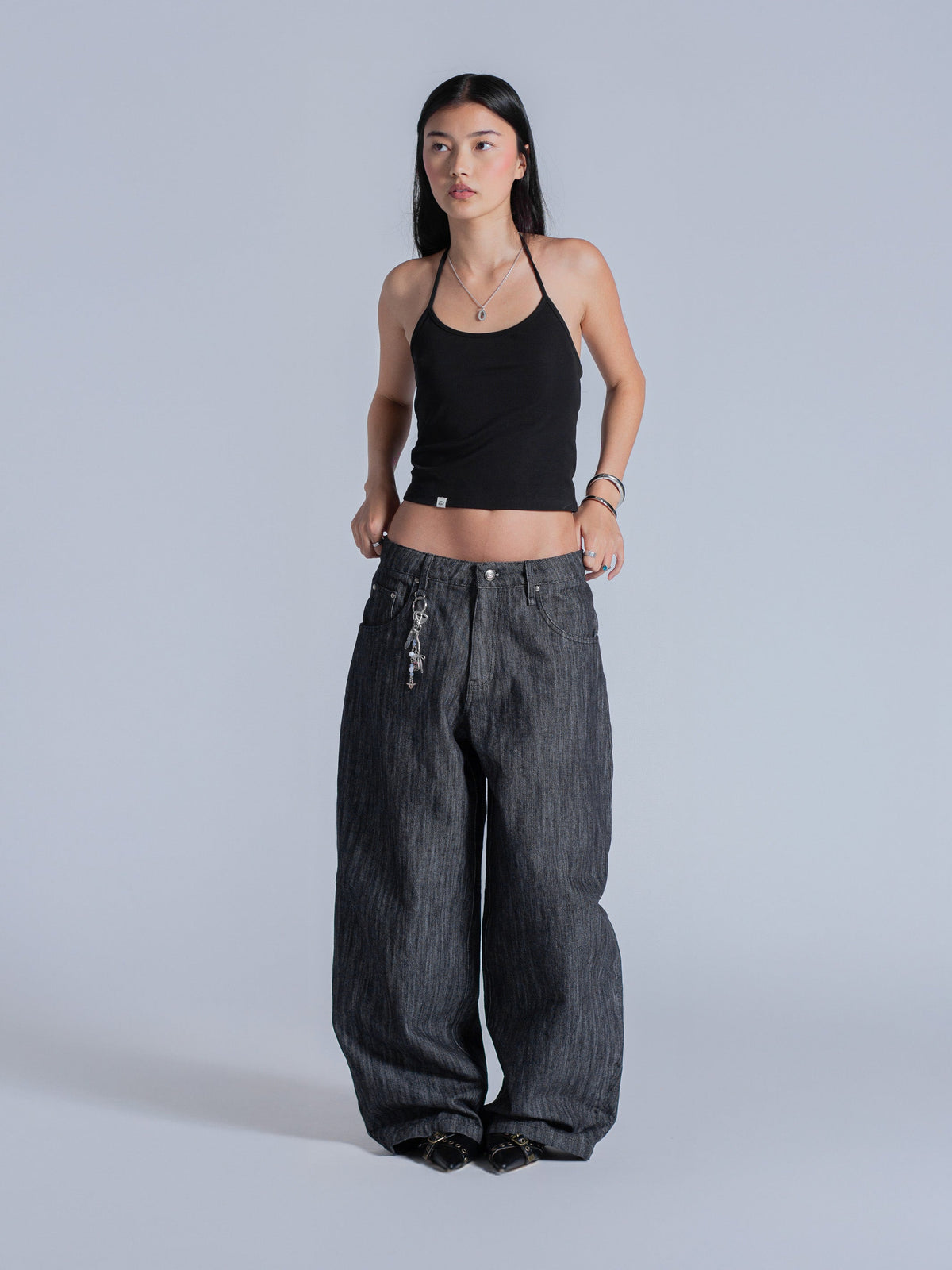 DRIFT RAW DENIM JEANS - BLACK