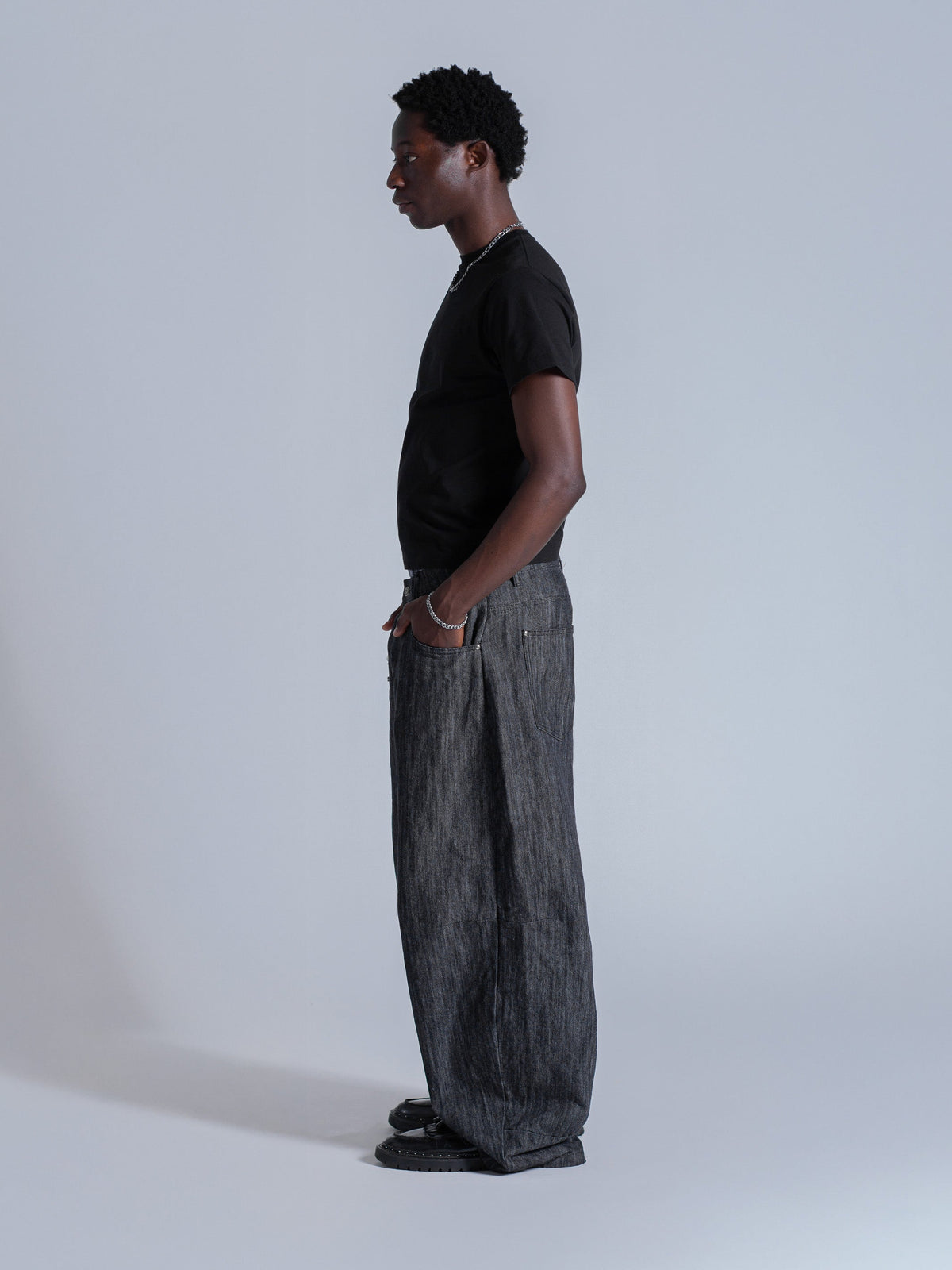 DRIFT RAW DENIM JEANS - BLACK