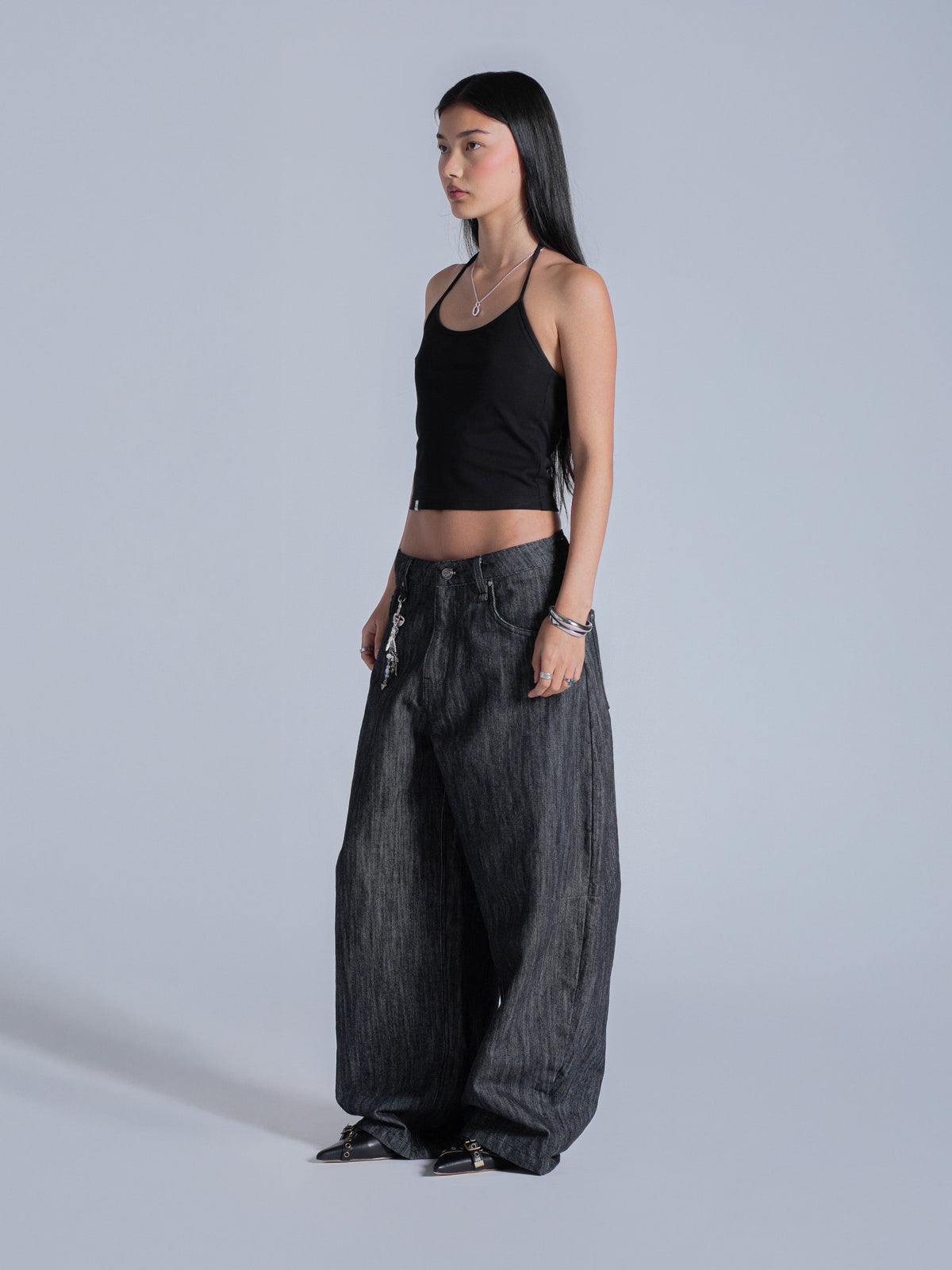 DRIFT RAW DENIM JEANS - BLACK