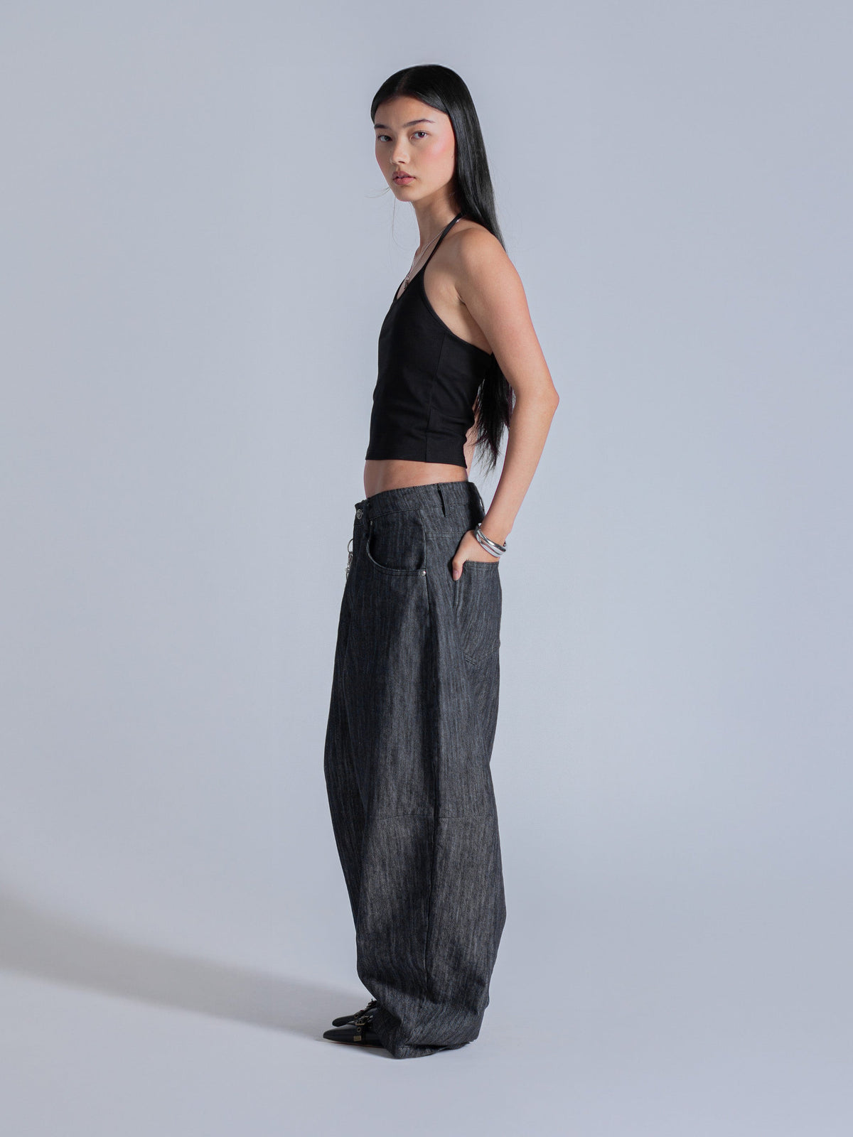 DRIFT RAW DENIM JEANS - BLACK