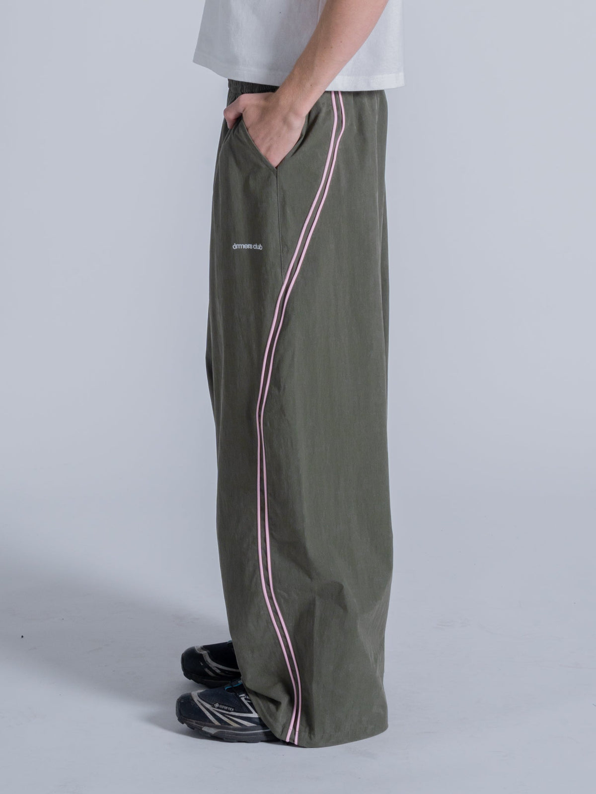 WAVY TRACK PANT - OLIVE GREEN